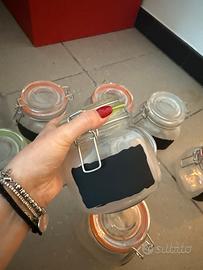 12 Barattoli ermetici in vetro nuovi