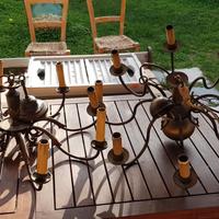 Due lampadari Vintage in Ottone