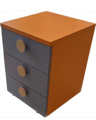 Cassettiera/comodino con ruote: 3 cassetti
