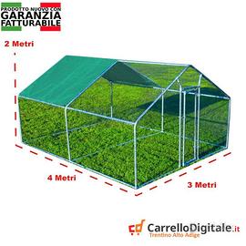 Recinto per Polli 3x4m x 2mH-12mq - Verde