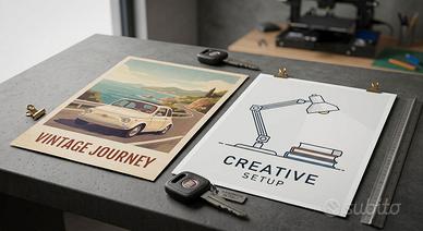 Poster Grafico Personalizzato A4/A3/70x50 - Auto,