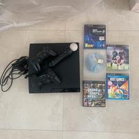 Playstation 3 + 2 controller+giochi+kit just dance