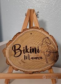 targhetta in legno da personalizzare