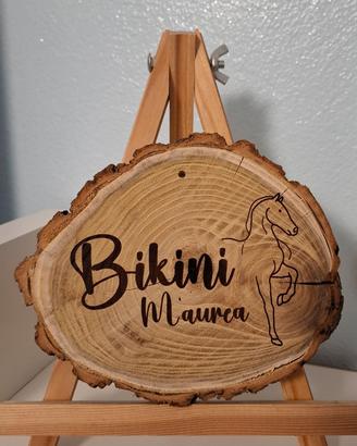 targhetta in legno da personalizzare