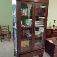 libreria antica in noce nazionale 