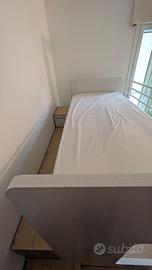 Letto a Soppalco Salva spazio con Libreria e Scala