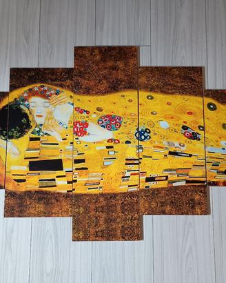 Quadro componibile bacio di Klimt 