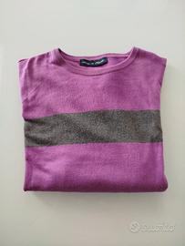 Maglione rosa a righe uomo