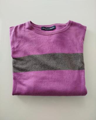 Maglione rosa a righe uomo