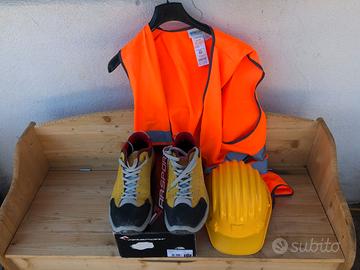 Set Sicurezza Cantiere Scarpe ARSport Casco Gilet