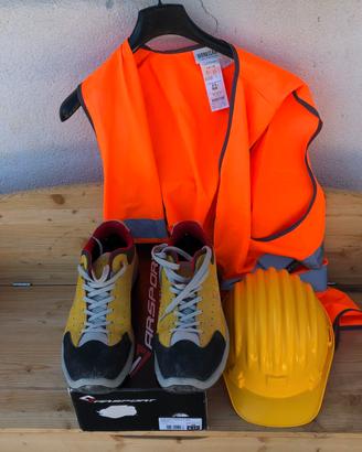 Set Sicurezza Cantiere Scarpe ARSport Casco Gilet