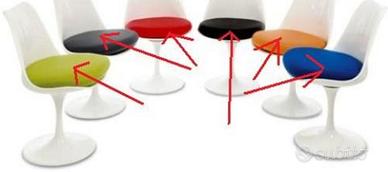 Cuscino ricambio sedia design tulip saarinen