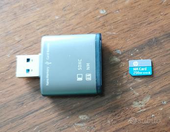 Nm card 256 gb + lettore USB 