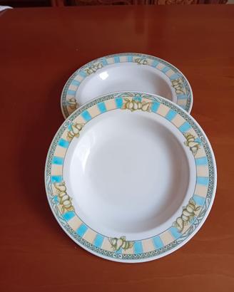 Coppia piatti fondi mirabell ceramiche vintage