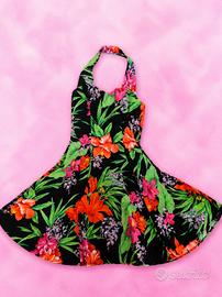Abito Scarlett cotone floreale schiena nuda S/M