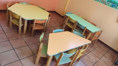 Arredamento asilo nido, sedie e tavoli 