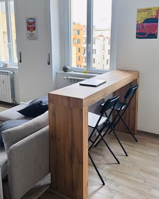 Tavolo alto Mobili Fiver 180x40 + 2 sgabelli IKEA