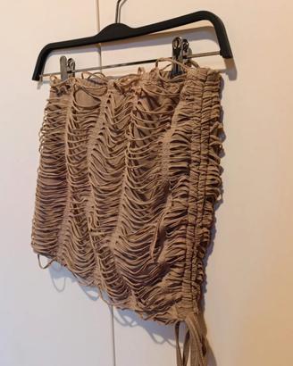 Gonna pantalone beige 