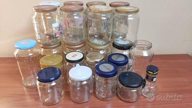 Barattoli vasetti in vetro con tappo varie misure