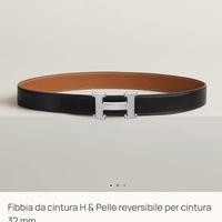Cintura Hermès in pelle reversibile 32mm