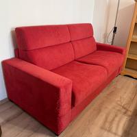 Divano letto rosso