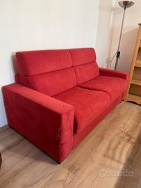 Divano letto rosso