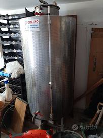 Serbatoio vino acciaio inox 500 lt.  + cantinetta