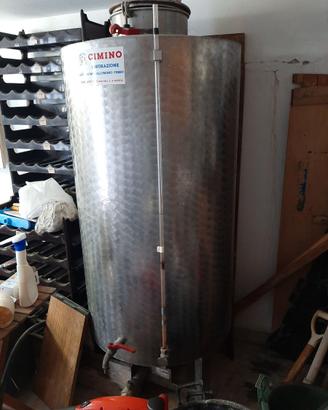 Serbatoio vino acciaio inox 500 lt.  + cantinetta