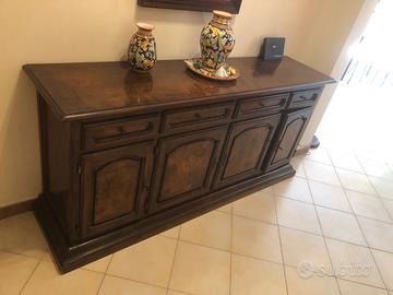 Madia Credenza in legno Massello tinta noce
