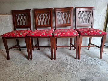 4 Sedia in legno Noce da cucina