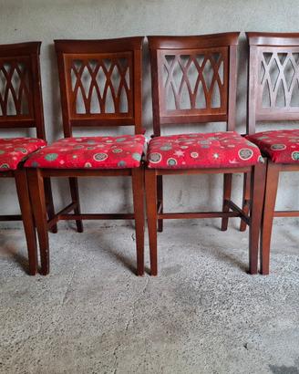 4 Sedia in legno Noce da cucina