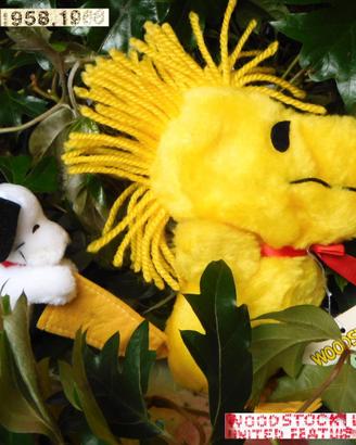 VINTAGE 70 Woodstock bean bag SNOOPY clip Peluche