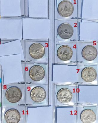 Monete da 500 Lire "Caravelle" in argento