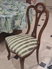 Tavolo rotondo allungabile in legno + 4 sedie