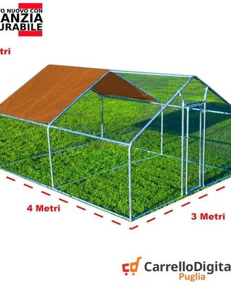 Recinto per Polli 3x4m x 2mH-12mq – arancio