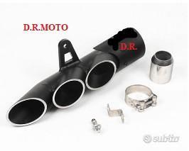 SCARICO universale nero AL TIG TRE USCITE