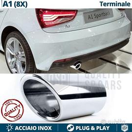 TERMINALE di Scarico AUDI A1 Acciaio INOX Cromato