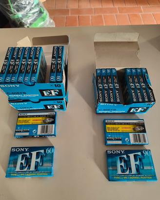 Audiocassette Sony EF da 60 e 90 minuti nuove