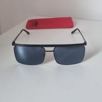 Occhiali da Sole Metallo Nero Semi-Rimless
