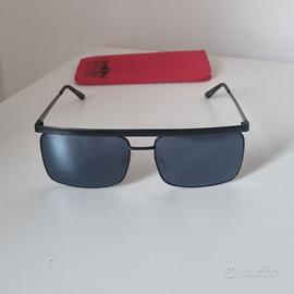 Occhiali da Sole Metallo Nero Semi-Rimless