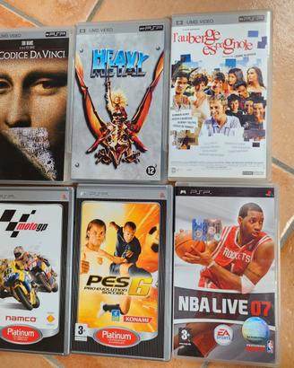 Pack 6 UMDs PSP (giochi e films)