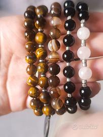 Set bracciali in vera pietra naturale