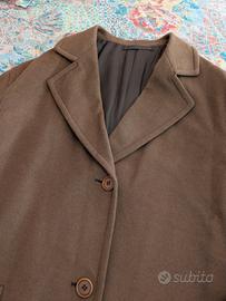 Cappotto cashmere donna color cammello oversize
