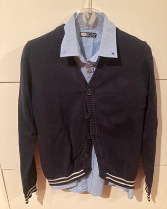 Completo camicia + maglioncino 9 anni