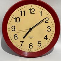 Orologio rosso da parete modernariato Guzzini