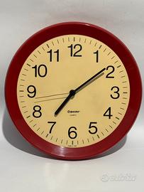 Orologio rosso da parete modernariato Guzzini