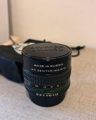 Obbiettivo MC zenitar 16 mm 2,8-16 FISH-EYE
