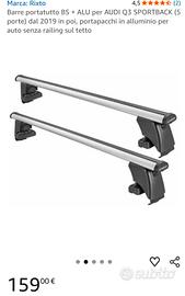 barre portatutto Audi Q3 Sportback dal 2019 in poi