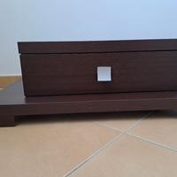 Comodino singolo mogano scuro 