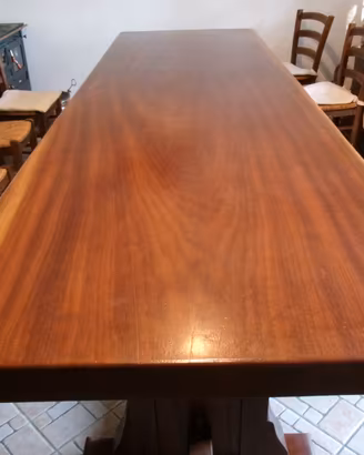 TAVOLO IN NOCE AFRICANO MASSELLO